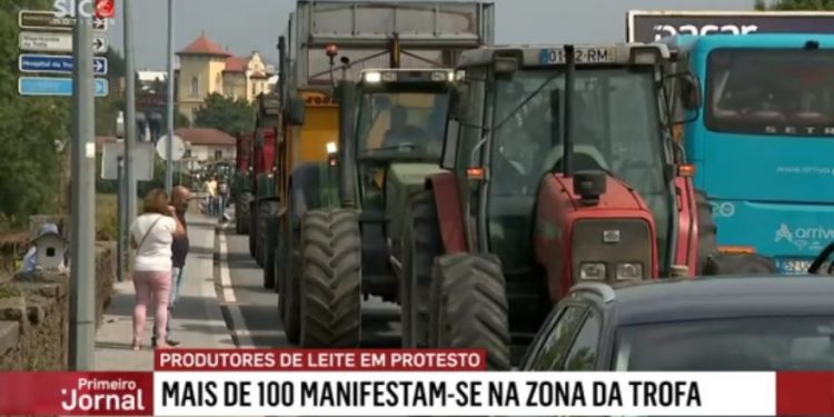 protesto produtores leite trofa