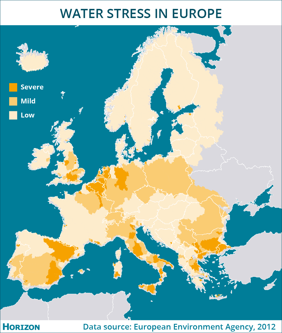 Water stress happens when demand for water exceeds the amount available of acceptable quality, and varies from region to region. Image credit - Horizon Water stress happens when demand for water exceeds the amount available of acceptable quality, and varies from region to region. Image credit - Horizon